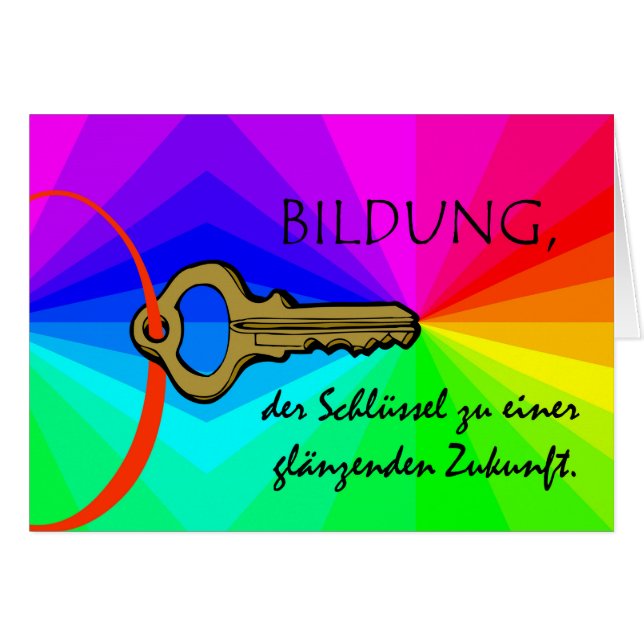 Bildung, Education, Teacher Appreciation, German (Front Horizontal)