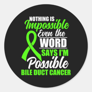Bile Duct Cancer Awareness 2 Classic Round Sticker