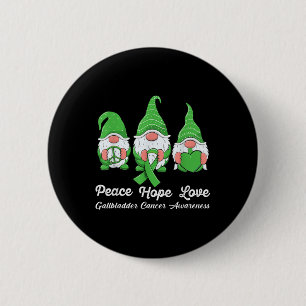Bile Duct Cancer Awareness Gallbladder Cute Gnomes 6 Cm Round Badge