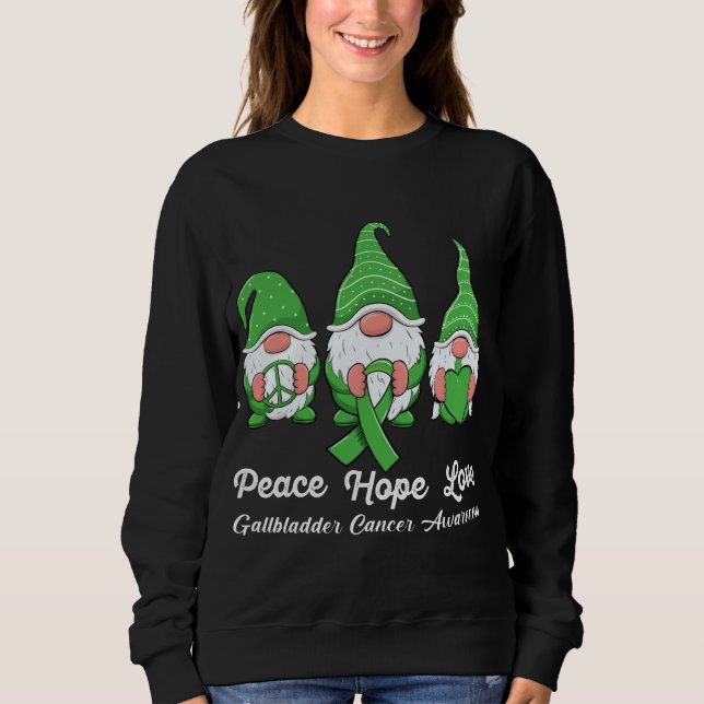 Bile Duct Cancer Awareness Gallbladder cute gnomes Sweatshirt (Front)