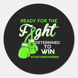 Bile Duct Cancer Awareness Green Butterfly Classic Round Sticker