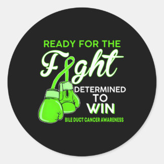 Bile Duct Cancer Awareness Green Butterfly  Classic Round Sticker