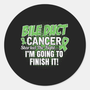 Bile Duct Cancer Awareness Ill Finish This Fight Classic Round Sticker