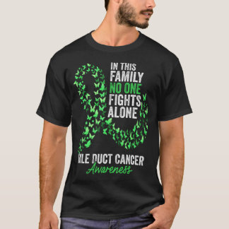 Bile Duct Cancer Awareness Month Butterflies Green T-Shirt
