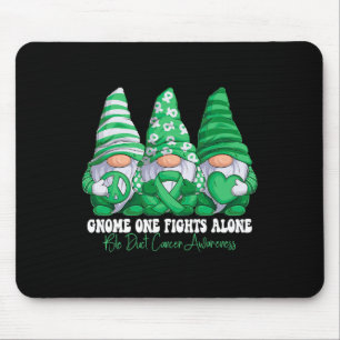 Bile Duct Cancer Awareness Month Green Ribbon Gnom Mouse Pad