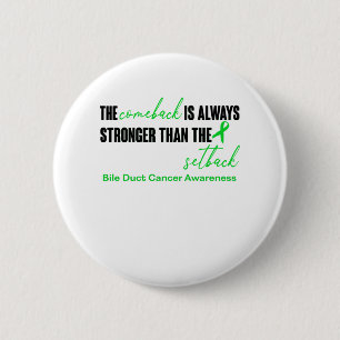 Bile Duct Cancer Awareness Ribbon Support Gifts 6 Cm Round Badge