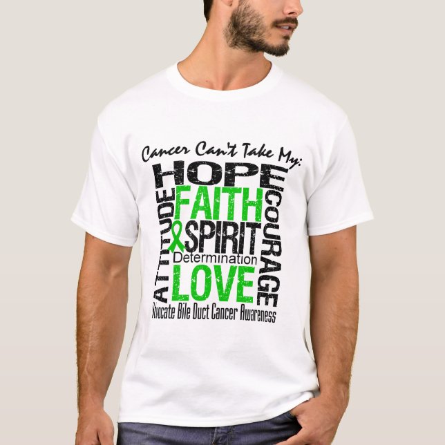 Bile Duct Cancer Can't Take My Hope T-Shirt (Front)