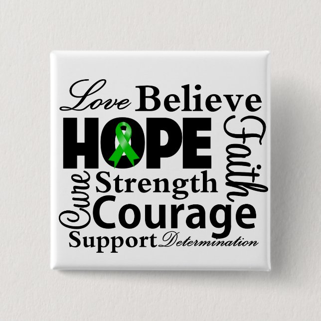 Bile Duct Cancer Collage of Hope 15 Cm Square Badge (Front)