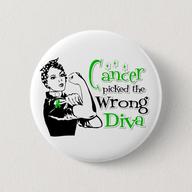 Bile Duct Cancer Picked The Wrong Diva 6 Cm Round Badge (Front)