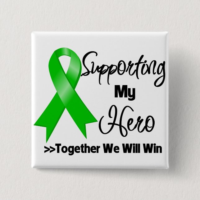 Bile Duct Cancer Supporting My Hero 15 Cm Square Badge (Front)