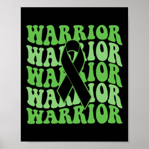 Bile Duct Cancer Warrior Green Ribbon Awareness Poster