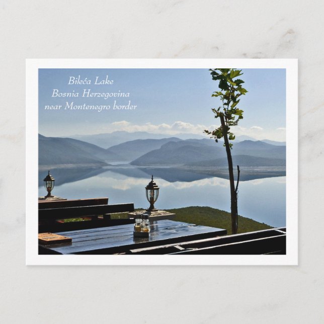 Bileća Lake,Bosnia-Herzegovina nr.Montengegro bord Postcard (Front)