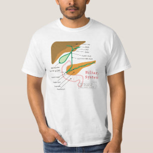 Biliary System Diagram Chart Bile Duct T-Shirt