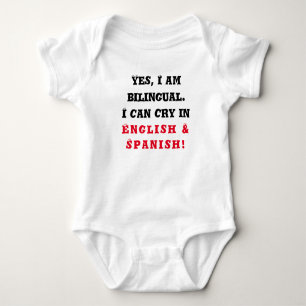 Bilingual Baby, Funny Baby Gift, Onepiece, Baby Bodysuit
