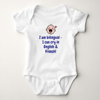 Bilingual Baby, Funny Gift Baby Baby Bodysuit
