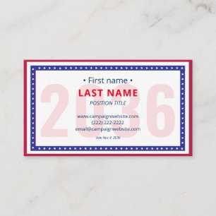 Bilingual Campaign Contact Info for Voter Outreach Business Card