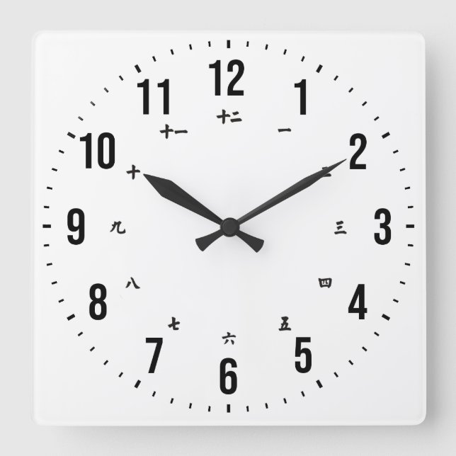 Bilingual English/Japanese Clock (Front)