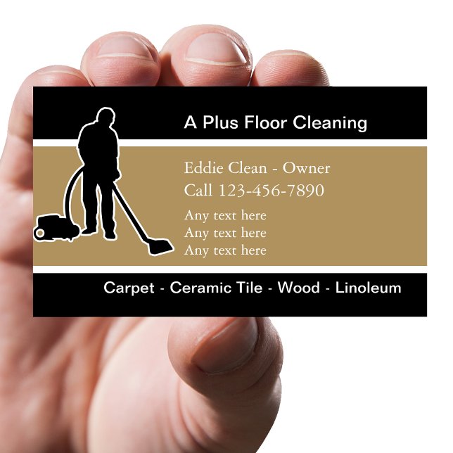 Bilingual Floor Cleaning Business Cards (Creator Uploaded)