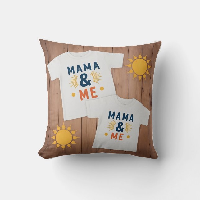 Bilingual Mama & Me: Sun & Moon Cushion (Front)
