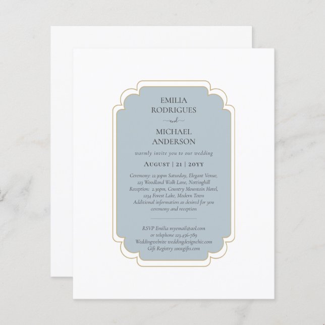 Bilingual Spanish Boda Budget Wedding  (Front/Back)