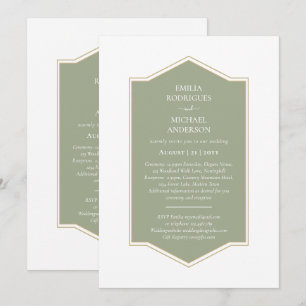 Bilingual Spanish Boda Budget Wedding  Invitation