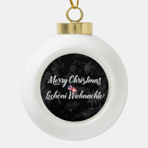 Bilingual Swiss American Holiday Ornament