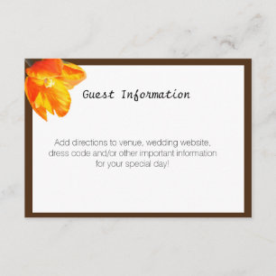 Bilingual Tulip Wedding Guest Information Card