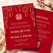Bilingual Vietnamese English Red Lantern Wedding