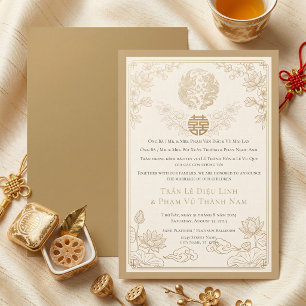 bilingual Vietnamese–English wedding invitation