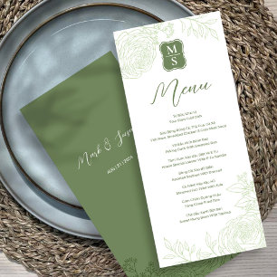 Bilingual Vietnamese Ranunculus Wedding Menu
