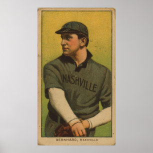 Bill Bernhard, Nashville Team, baseball card Poster