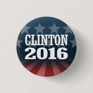 BILL CLINTON 2016 3 CM ROUND BADGE