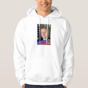 Bill Clinton Baseball Card Hoodie