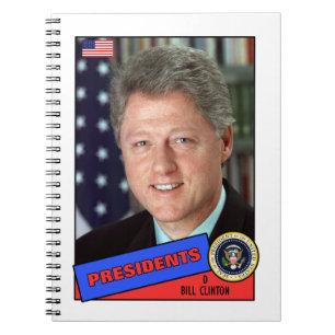 Bill Clinton Baseball Card Notebook