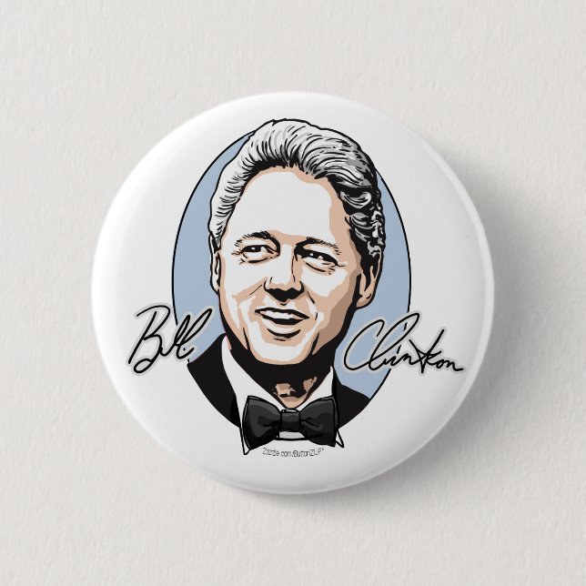 Bill Clinton For First Gentleman Button (Front)