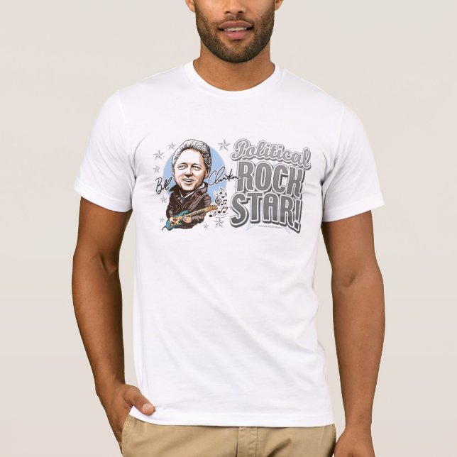 Bill Clinton Political Rockstar! Shirt  (Front)