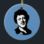 Bill Clinton retro Ceramic Tree Decoration<br><div class="desc">Political Ornaments at PoliticalT-shirts.com: Browse the full spectrum of political gifts and apparel. Political bumper stickers,  hoodies,  buttons,  magnets,  mugs,  posters,  and more. Choose Republican,  Democrat,  Liberal,  or Conservative Humour Tees,  and 2010 Campaign Gear & 2012 Campaign Gear.</div>
