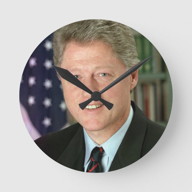 Bill Clinton Round Clock (Front)
