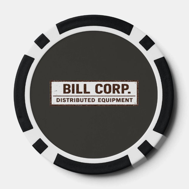 Bill Corps Distristibuted Equipment Poker Chips (Back)