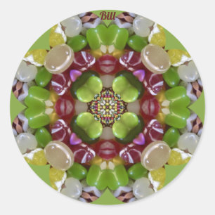 BILL~ EASTER CANDY JELLY BEANS ~ CLASSIC ROUND STICKER