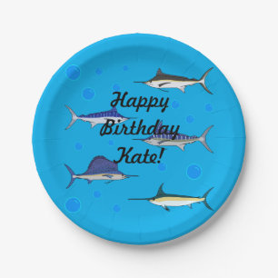 Bill Fish Paper Plate