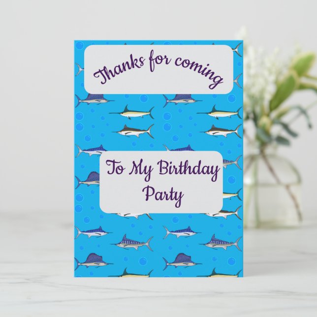 Bill Fish Thank you Card (Standing Front)
