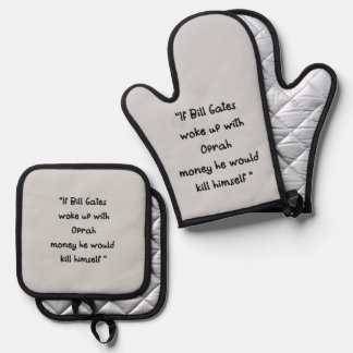 Bill Gates Worst Nightmare Oven Mitt & Pot Holder Set