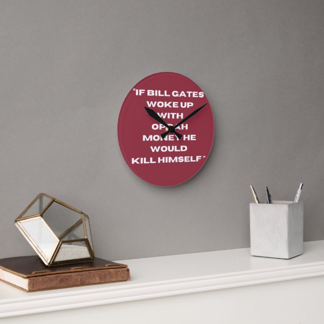 Bill Gates Worst Nightmare Round Clock (Office)