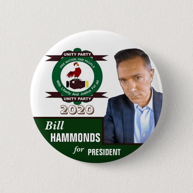 Bill Hammonds for President 2020 6 Cm Round Badge (Front)