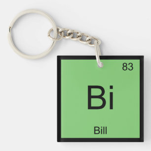 Bill Name Chemistry Element Periodic Table Key Ring