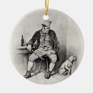 Bill Sykes and his dog, from 'Charles Dickens: A G Ceramic Tree Decoration