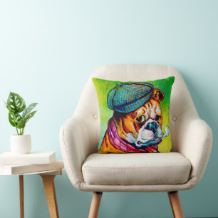 Bill Sykes by Louis Wain  Cushion