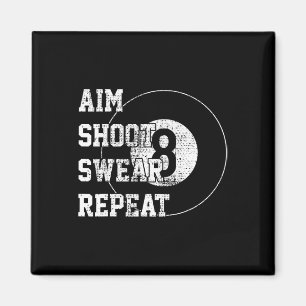 Billard Billiards 8 Eight Ball Retro Gift  Magnet