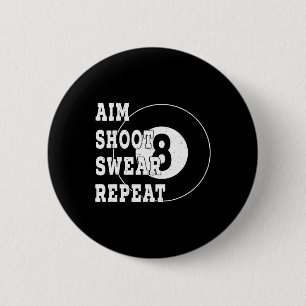 Billard Billiards 8 Eight Ball Retro Snooker Table 6 Cm Round Badge